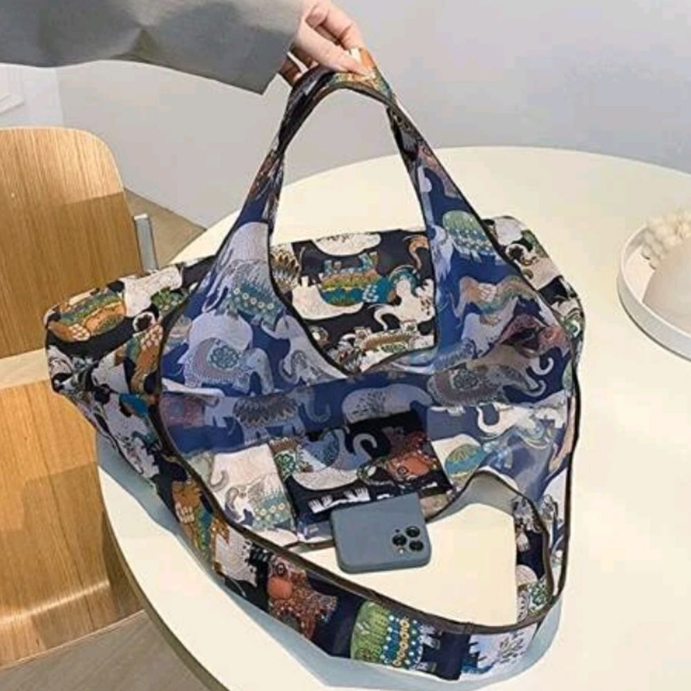 Elephant Pattern Tote - Picture 6 of 7
